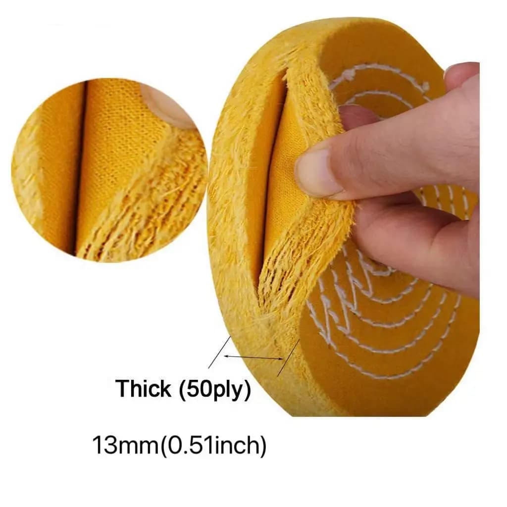 3-14 Inch Cloth Polishing Wheel Buffing Pads | Abrasive Sanding Discs for Bench Grinder Jewelry Glass, Woodworking Polishing 1pc