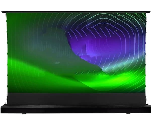 Schermo per Proiettore a Sollevamento da Terra 50-100 Pollici 4:3, Schermo Portatile con Supporto a Terra e Sollevamento Manuale per Home Theater, Ufficio
