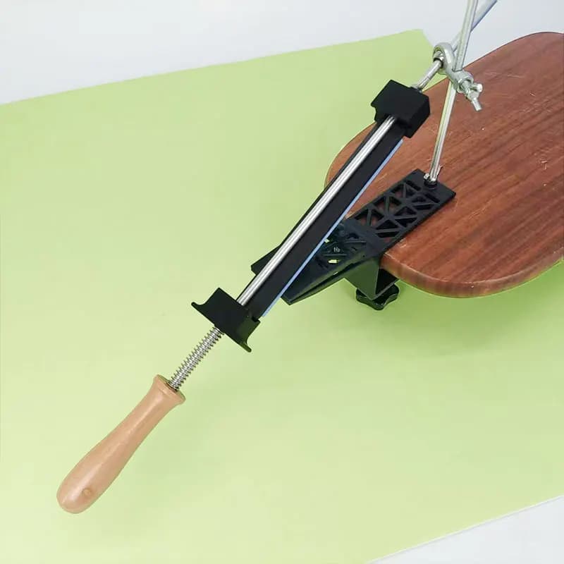 Affilacoltelli Professionale da Cucina con Angolo Fisso, Pietra Diamantata per Affilatura, Strumenti per Affilare le Lame, Set di Pietre per Lucidatura
