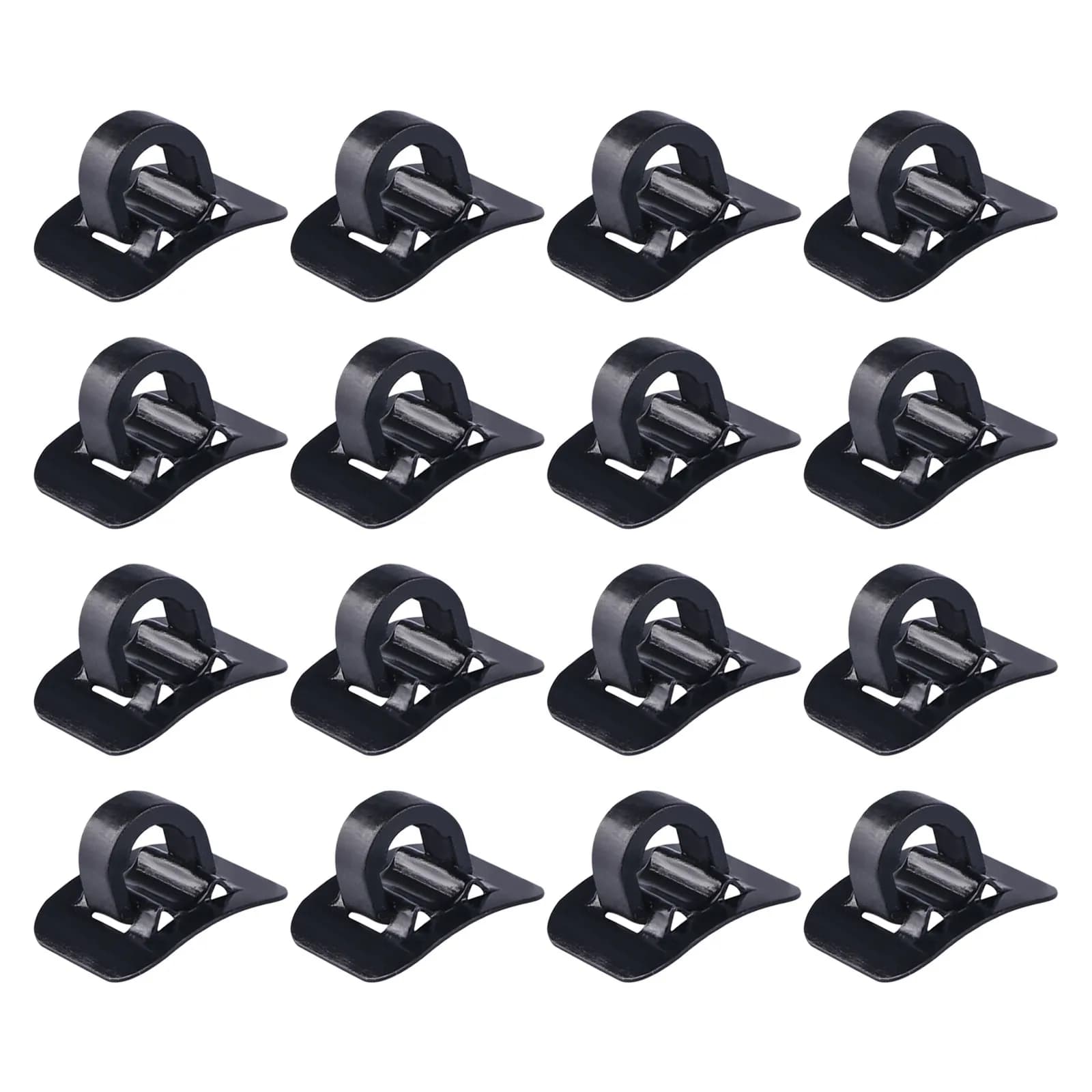 16 Pezzi Clip per Cavi Bici in Lega di Alluminio Adesivi a C, Morsetti per Guaine Freno, Gestione Cavi Cambio Bici da Strada e Mountain Bike