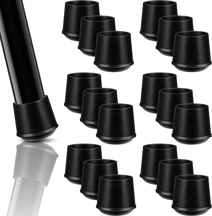 24 pezzi Tappi per piedi rotondi per mobili Sedia Tavolo Divano Antiscivolo Cuscinetto per gambe in gomma silenziosa Pavimento in legno Cuscinetto protettivo antigraffio