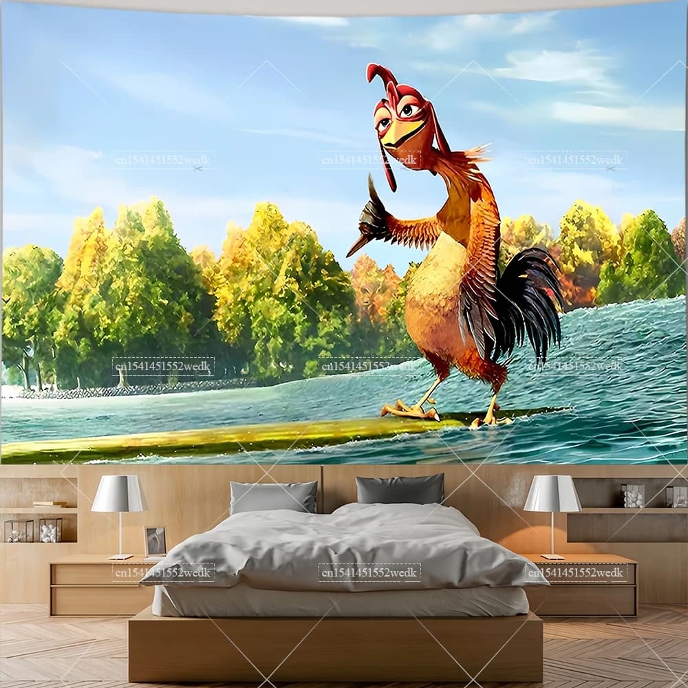 The Great Wave Of Kanagawa Poster Chicken Joe Flag Meme Tapestry Aesthetic Wall Art Paintings Room Decor Anime Background Cloths
