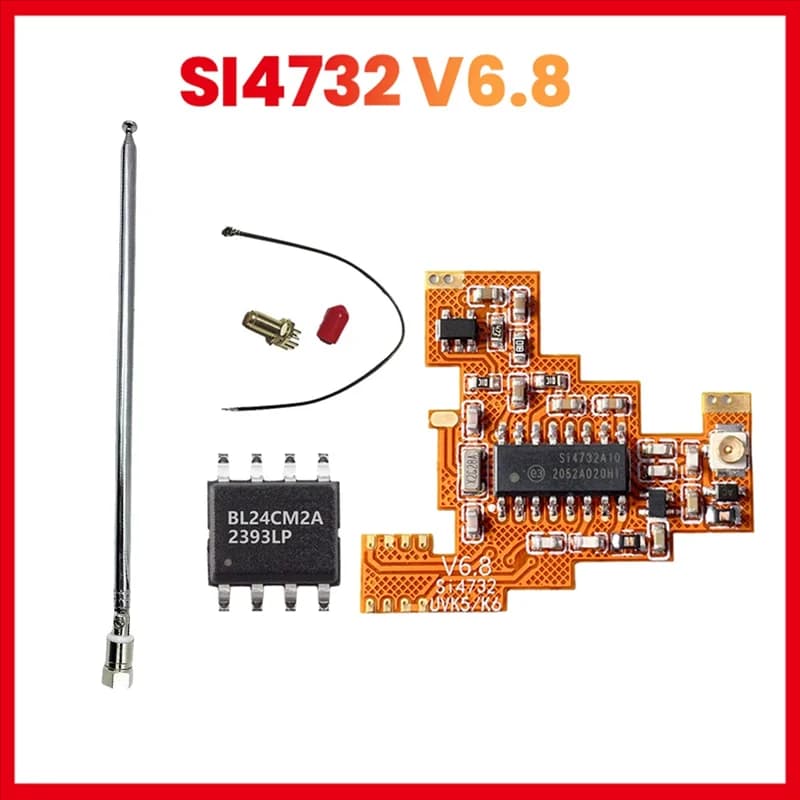 Modulo FPC CEA SI4732 V6.8 + chip BL24CM2A + antenna Forquansheng UVK5 K6 banda completa a onde corte/ricezione a banda laterale singola