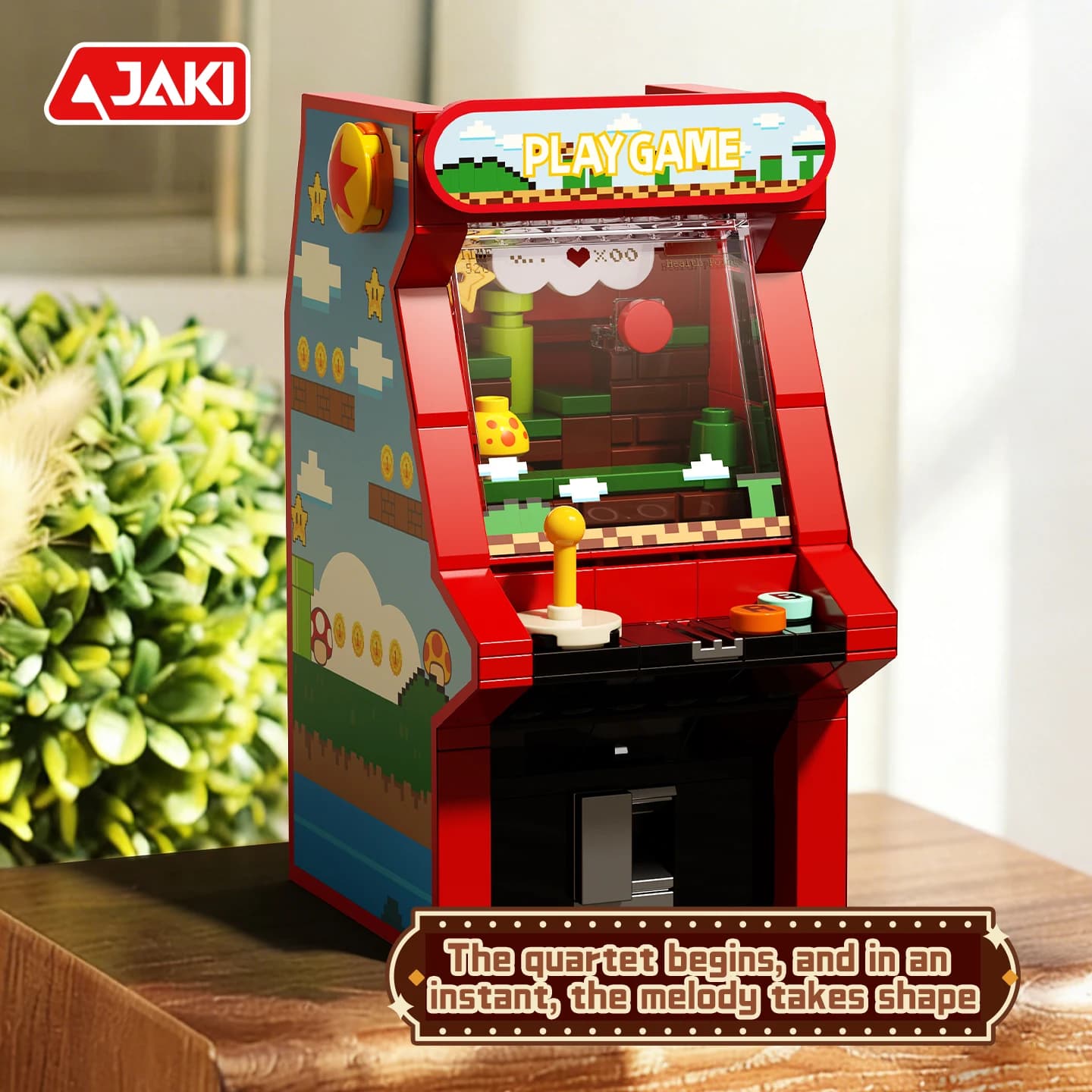JAKI Serie Elettronica Retrò Console di Gioco Blocchi da Costruzione Modello MOC Assemblaggio Creativo Ornamento Regalo di Compleanno per Bambini