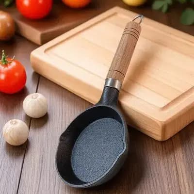 Padella Multifunzionale Premium in Ghisa per Pancake, Omelette, Uova, Campeggio, Escursionismo, Picnic, Backpacking, Cucina Domestica
