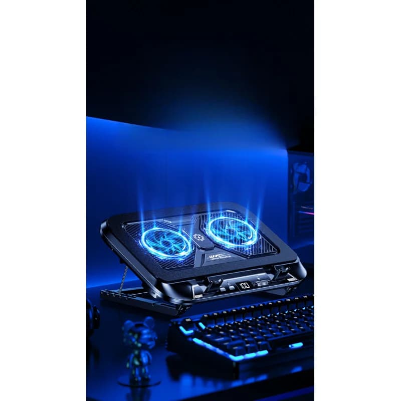 Nuovo supporto pieghevole regolabile in altezza base ad aria compressa dual-core per il raffreddamento di giochi, uffici e laptop LLL