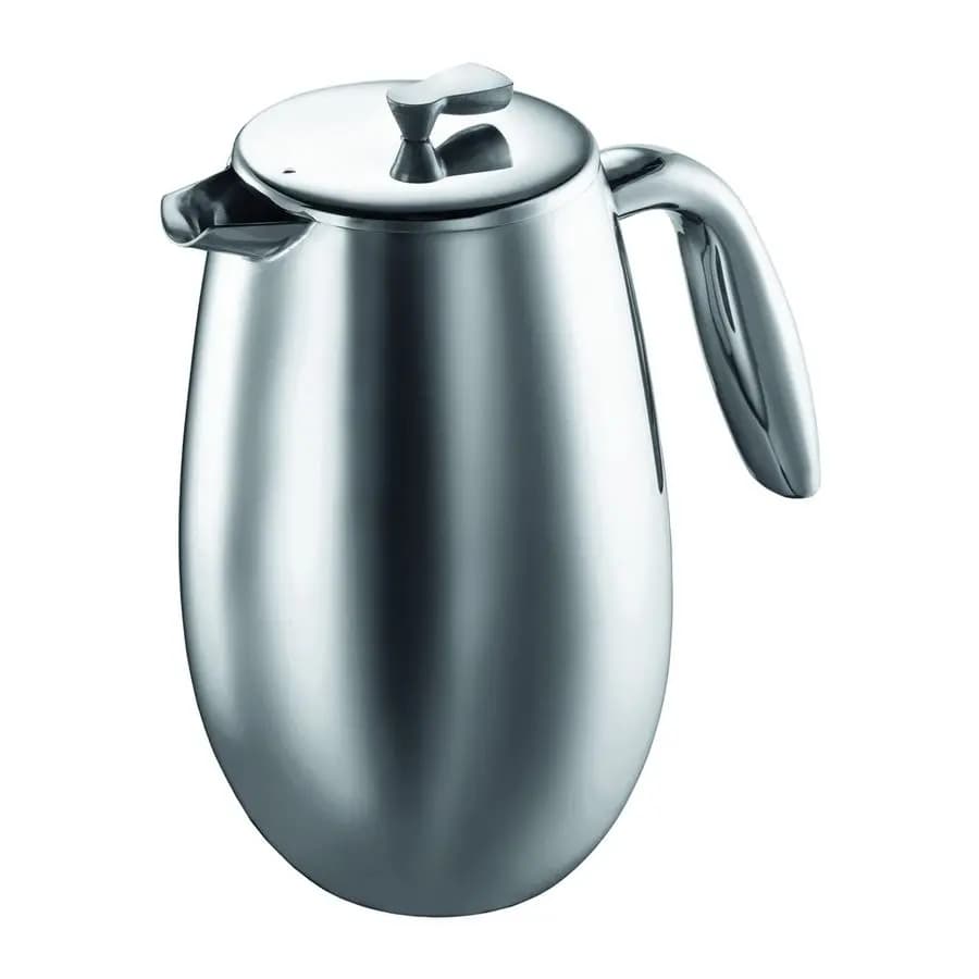 34 oz Thermal Coffe Maker, Stainless Steel Isolated, Chromed
