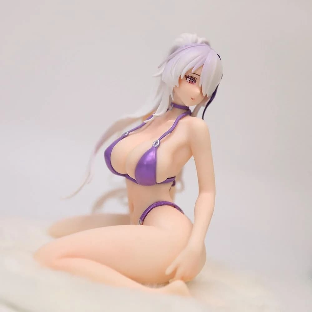 Azur Lane Unzen Figure 12.5cm PVC Swimsuit Statue with Mirror Base Anime Collectible Model Desktop Decor Gift