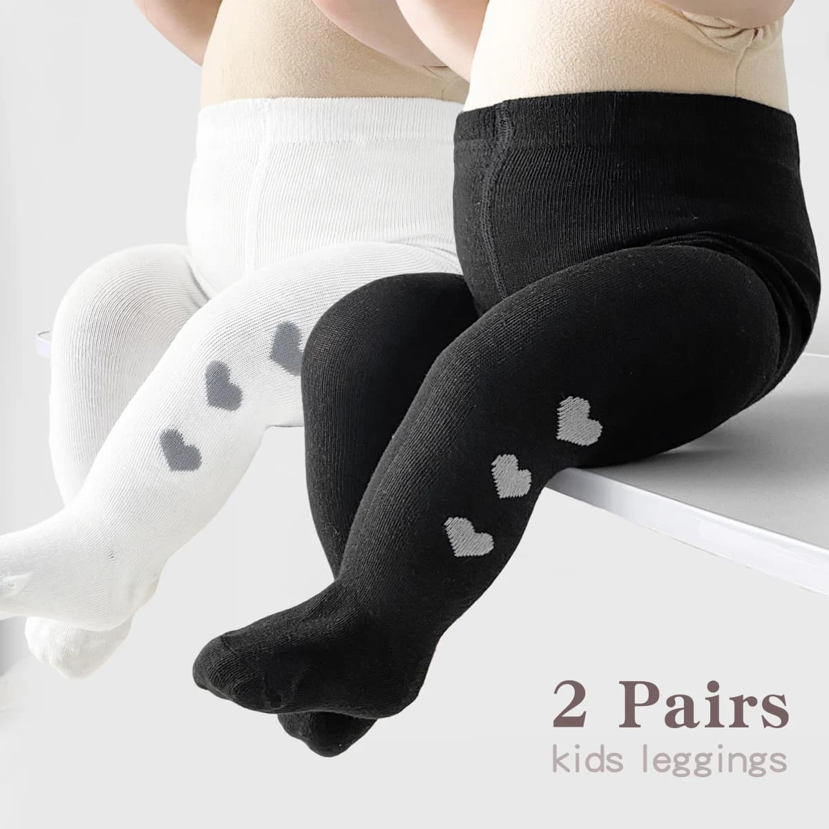 2 paia di leggings e collant per bambina, collant per bambini, calzini leggings per neonati adatti per essere indossati in tutte e quattro le stagioni