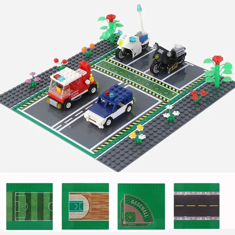 City Street View Road BasePlate Building Blocks 32*32 Punti Blocchi Giocattoli FAI DA TE Parcheggio Calcio Campo da basket Mini Mattoni