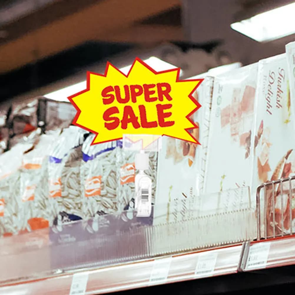 Clip Portaetichette in Plastica Resistente da 25 Pezzi per Esposizione di Merci su Scaffali di Negozi e Supermercati