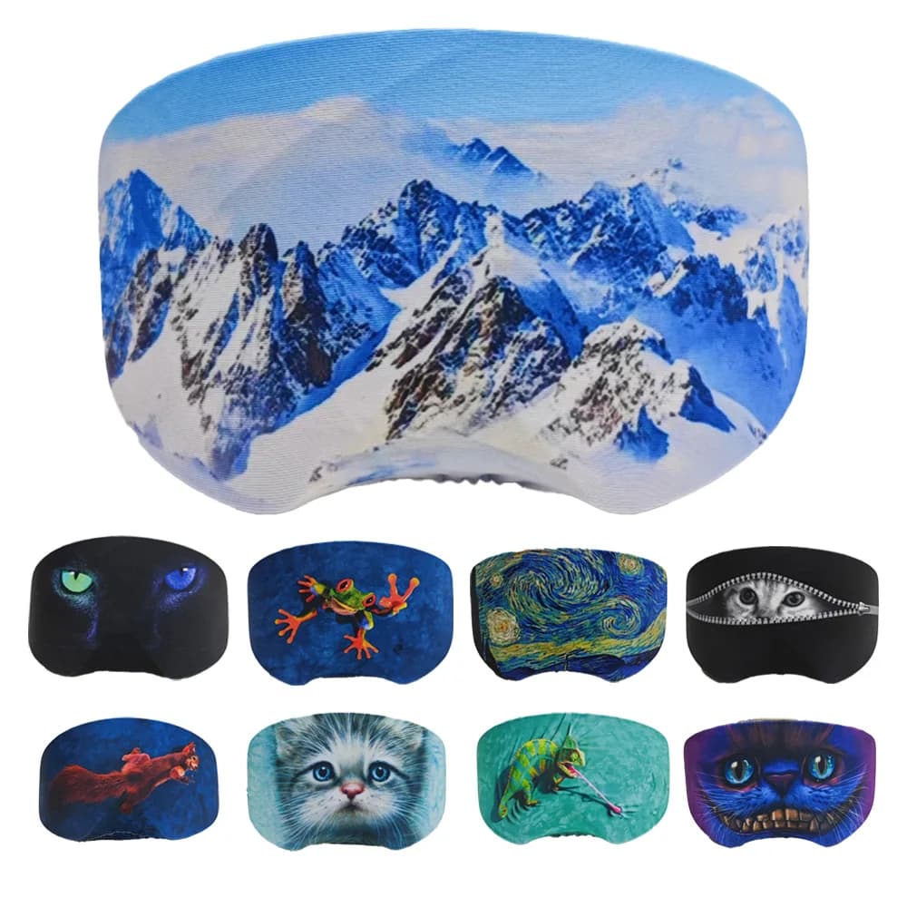 Ski Goggles Soft Pouch, Stretch Anti‑Scratch Dust Proof Protective Sleeve, for Outdoor Skiing Daily Use