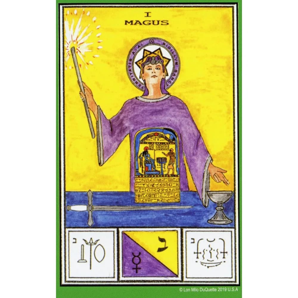 10.3*6cm tarocchi di Magick cerimoniale: una sintesi pictoriale di tre grandi pilastri di Magick 3a edizione 78 pezzi di carte