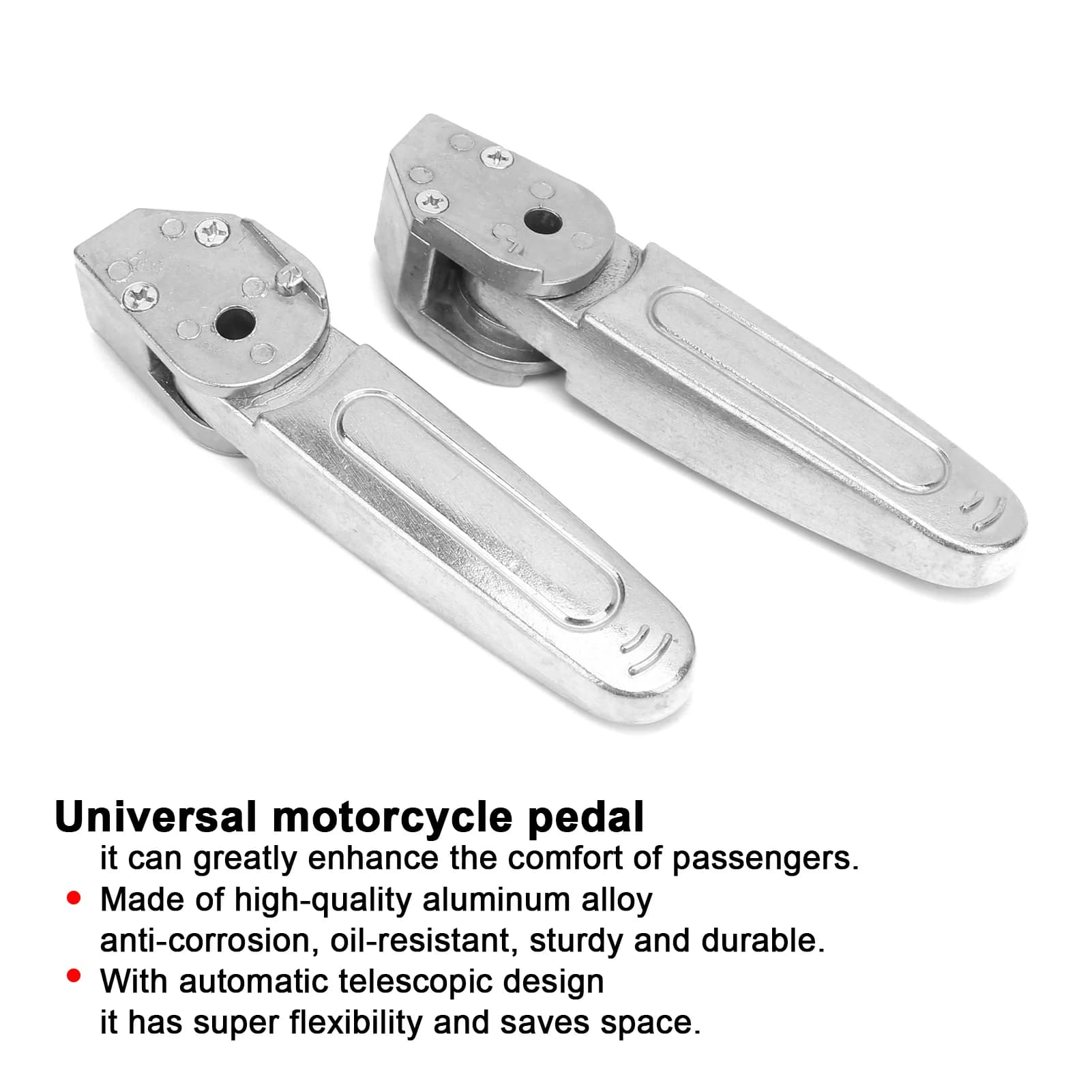 Pedane pedale poggiapiedi retrattili automatici in lega di alluminio parti universali del motociclo pedale di ricambio del piede del motociclo