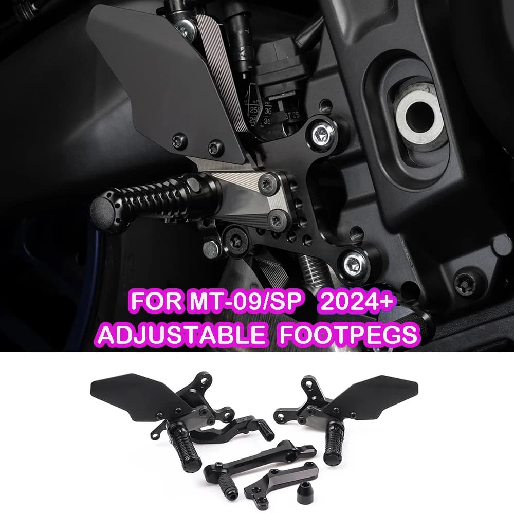 MT-09 Adjustable Footpegs Motorcycle For YAMAHA MT09 2024 2025 Adjustable Rearset Footrest Foot Rest adjustable rear set