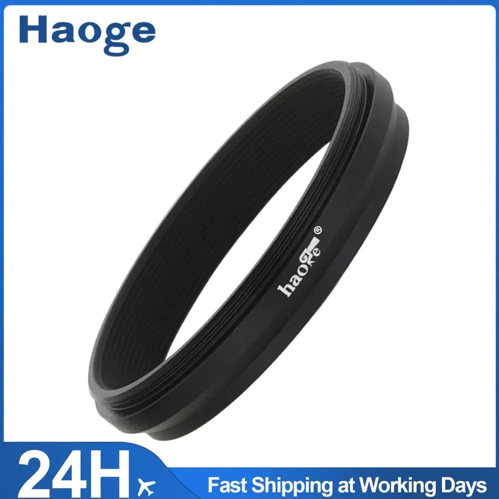 Haoge Lens Filter Adapter Ring for Fujifilm Fuji X100VI X100V Camera Fit 49mm UV CPL ND Filter Lens Cap Replace AR-X100 Black
