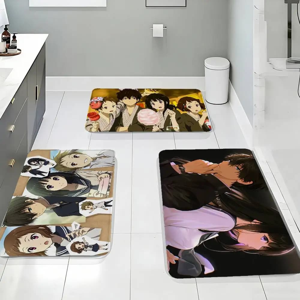 Hyouka Classic Literature Club Series Floor Mat Living Room Rug For Bedroom Welcome Mat Outdoor Rug