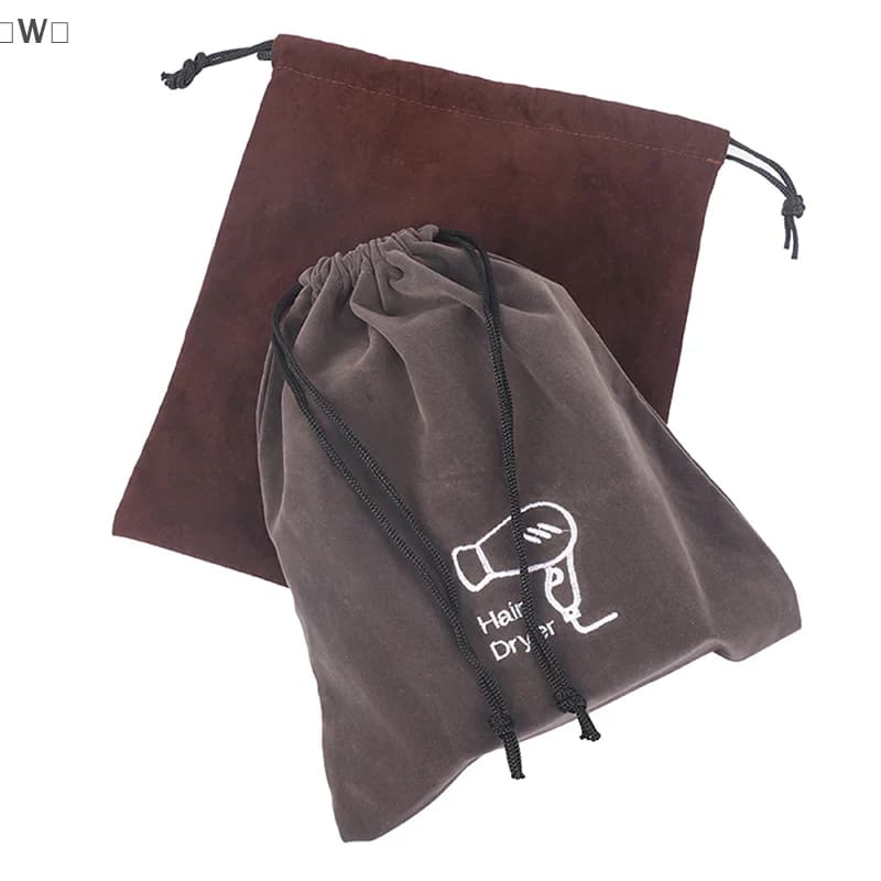 maveraAsciugacapelli Coulisse Custodia da viaggio Custodia per asciugacapelli Organizzatore Contenitore per colpo Gioielli per hotel Custodia in cotone Ventilatore Forniture Strumenti