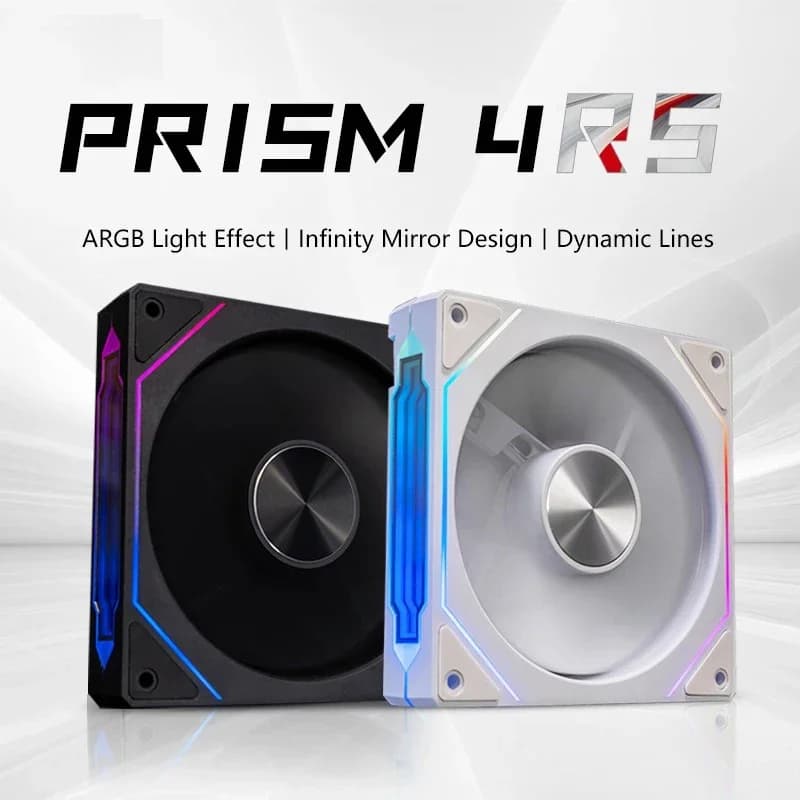 PC Case fan LDPCSJ Prism 4RS 120mm ARGB with Infinite Mirror Design, Sync with Motherboard, 4PIN PWM, for CPU