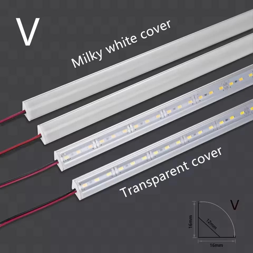 Barra led profilo in alluminio LED DC12V 50cm 5730 striscia luminosa a led policromo struttura avanzata Per interni casa Soffitto parete angolare