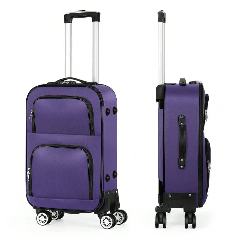 Lightweight 20 Inch Softshell Carry On Suitcase Spinner Wheels Travel Luggage