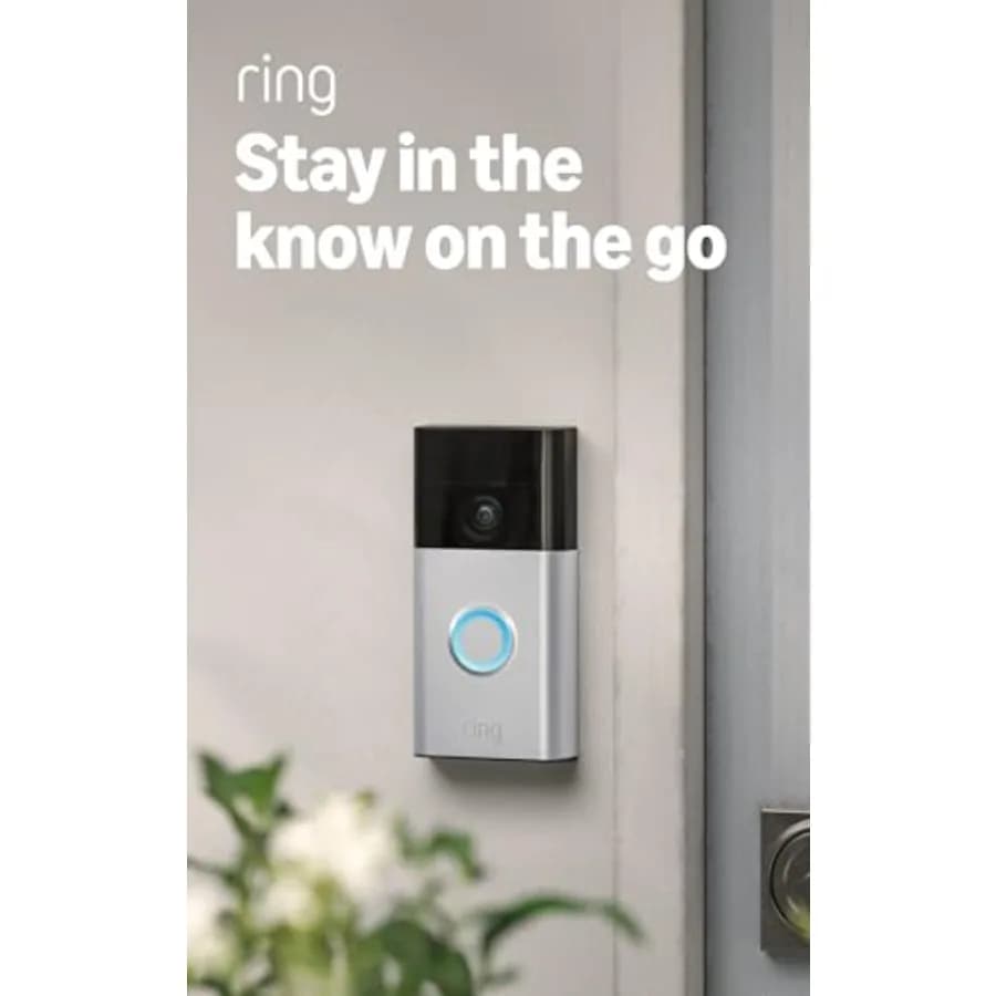 Campanello con Batteria per Sicurezza Domestica o Aziendale con Visione Video in Diretta e Audio Bidirezionale e Avvisi di Rilevamento Movimento