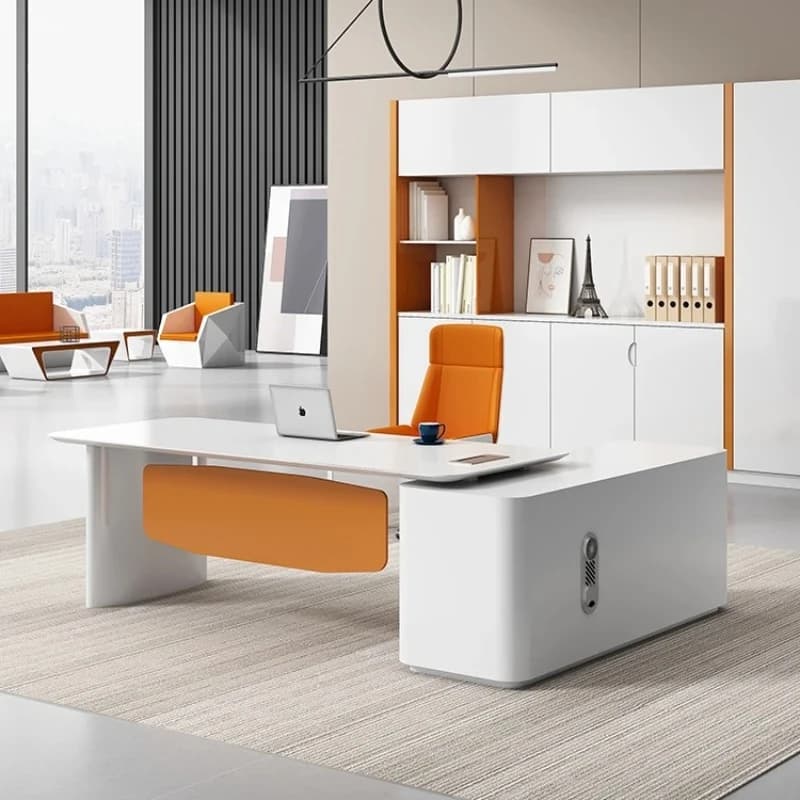 Large Modern Office Desks Standing Pc Executive White Computer Desks Laptop Drawers Biurko Komputerowe Home Office Furniture