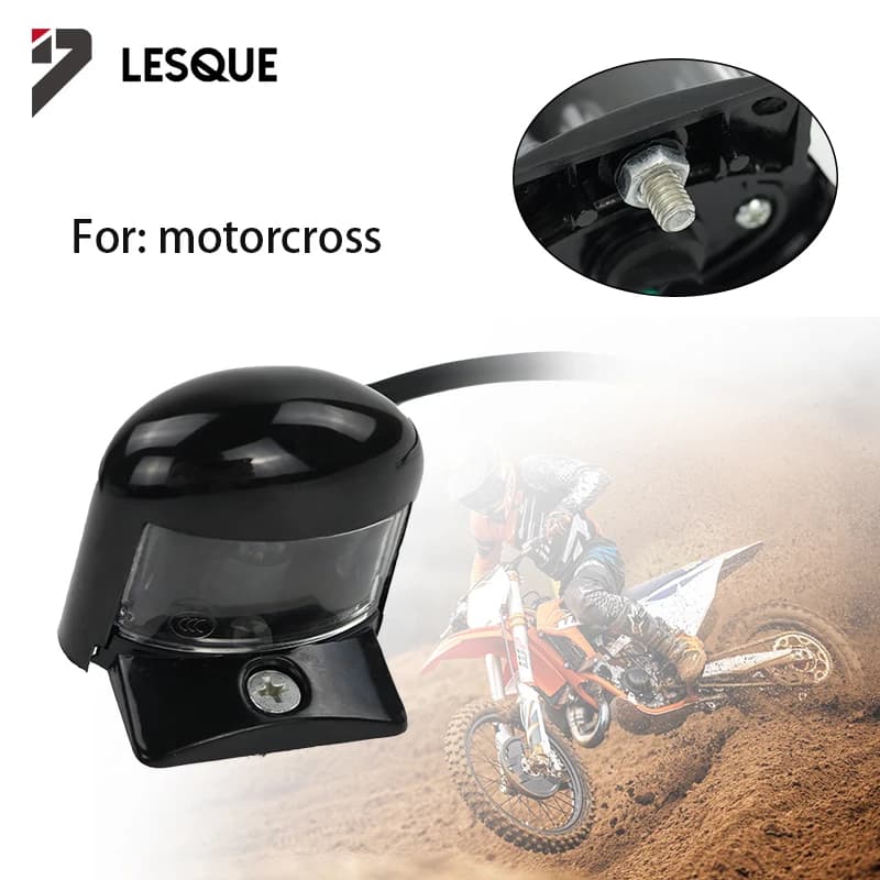 LESQUE Pit Dirt Bike Luce targa in plastica Luci posteriori per moto Lampada per la maggior parte degli accessori Motocross Cafe Racer