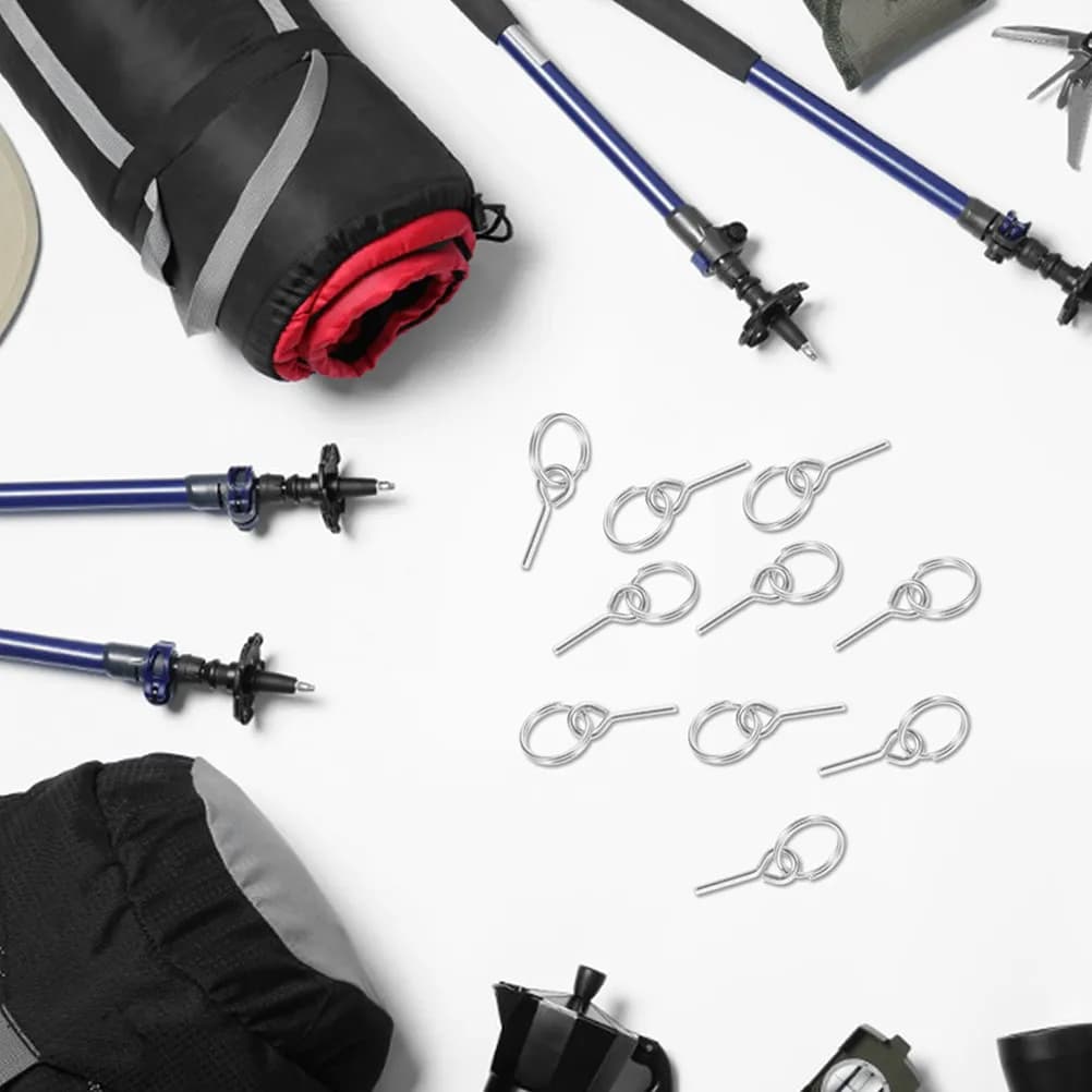 Kit di 15 Connettori per Riparazione Tende, Accessori per Pali Zincati, Anelli di Ricambio per Tende da Campeggio e Escursionismo