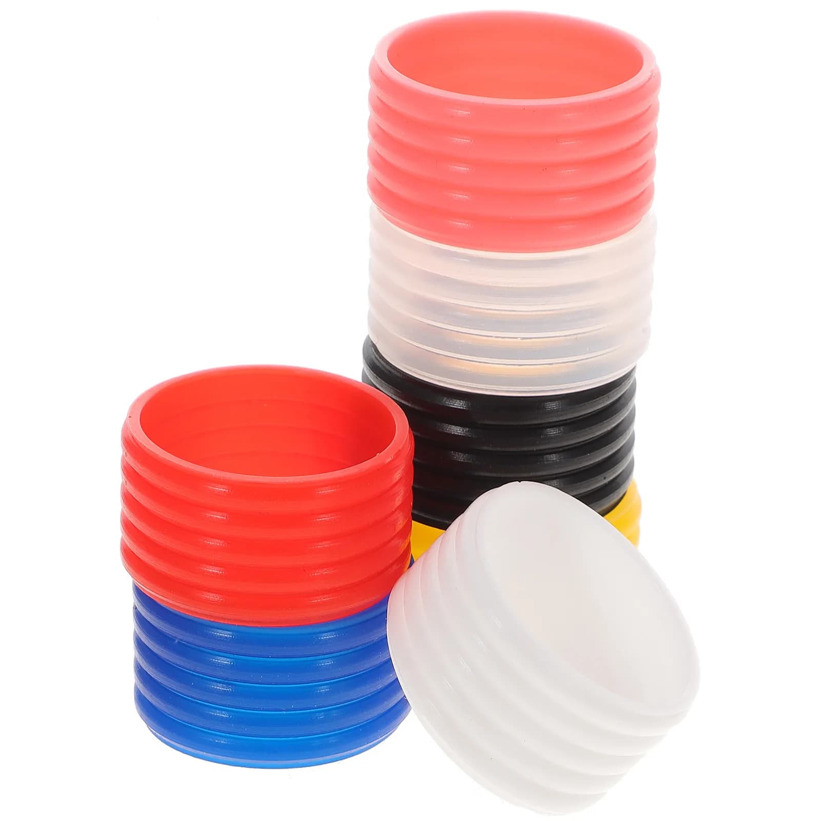 Set of 7 Silicone Rings for Grilling Racks, Anti-slip Protections for Tennis Racks, Squash, Badminton and Baseball, Absorbent