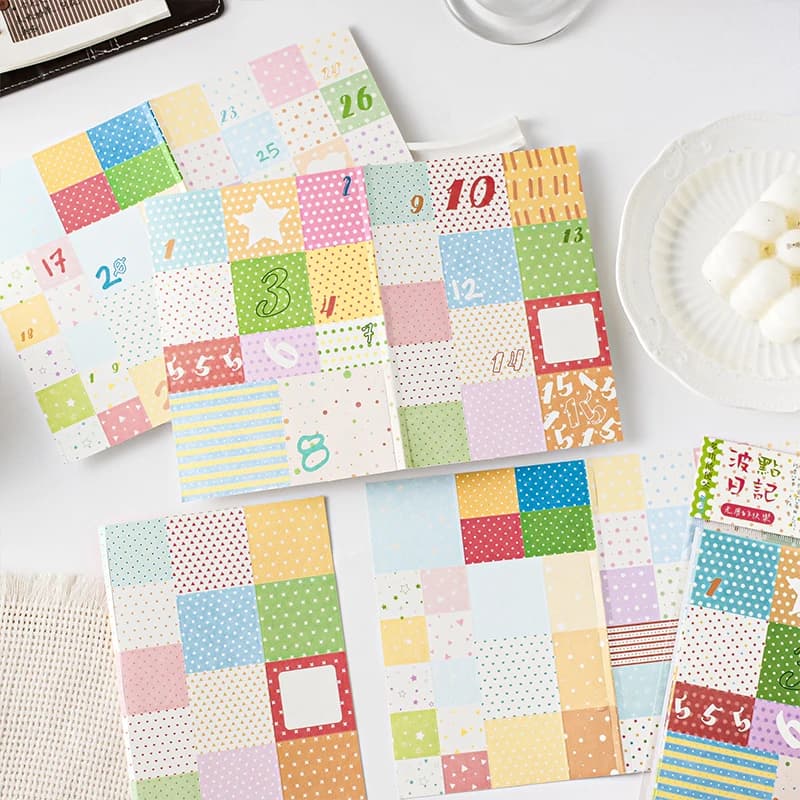 4pcs Post it notes, useless, happy, versatile patterns, DIY tents, background decorations, student messages, convenient stickers