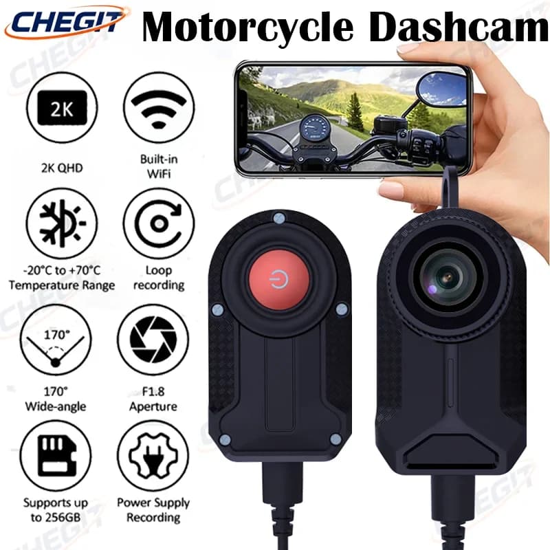 Mini DVR camera for motion WiFi 2K HD WIFI with waterproof IP66 loop recording and outdoor dashboard camera with ultra wide-angle lens