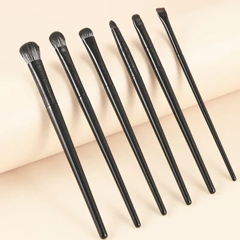 Set di Pennelli Naturali per Trucco Occhi, Pennello per Ombretto, Pennello per Sopracciglia e Contorno, Pennello per Eyeliner, Strumenti Cosmetici per Dettagli e Sfumature