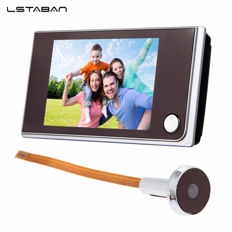 Spioncino per porta Telecamera LCD da 3,5 pollici Schermo HD Spioncino digitale Spioncino per porta Telecamera Video Campanello Hardware per porta da 120 gradi