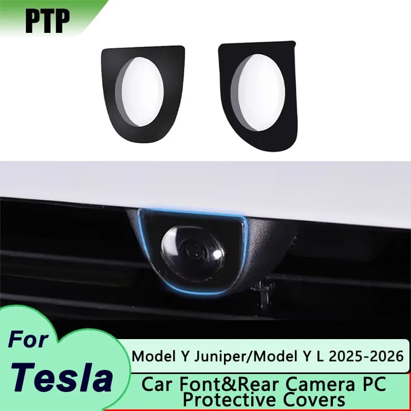 2PCS Camera Protection For Tesla Model Y Juniper 2026 2025 Model Y L Front Rear Lens Guard Anti Collision Waterproof Accessories