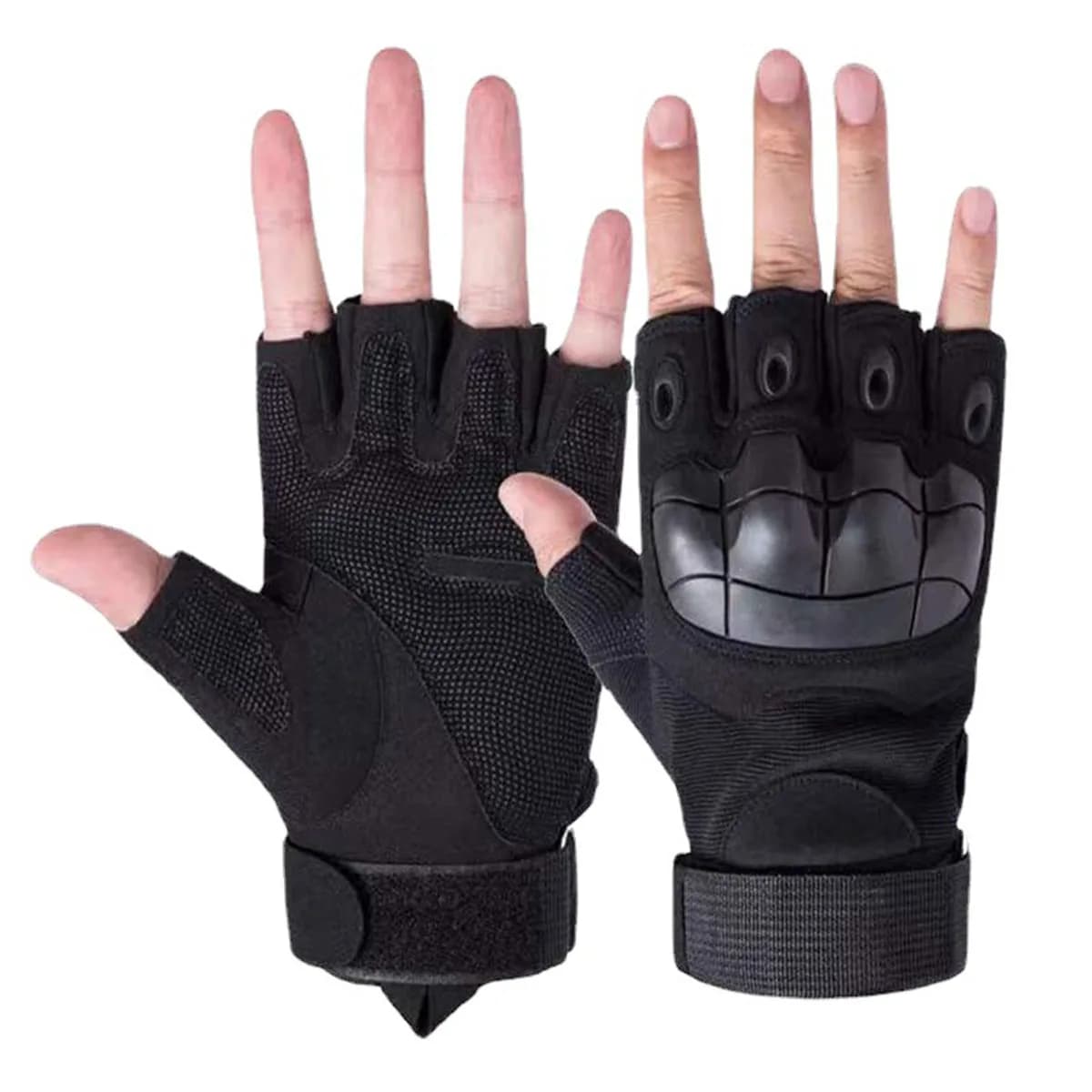 1 paio di guanti a mezze dita da uomo, guanti militari per esterni, tiro sportivo, caccia, pistola ad aria compressa, guanti da moto e bicicletta