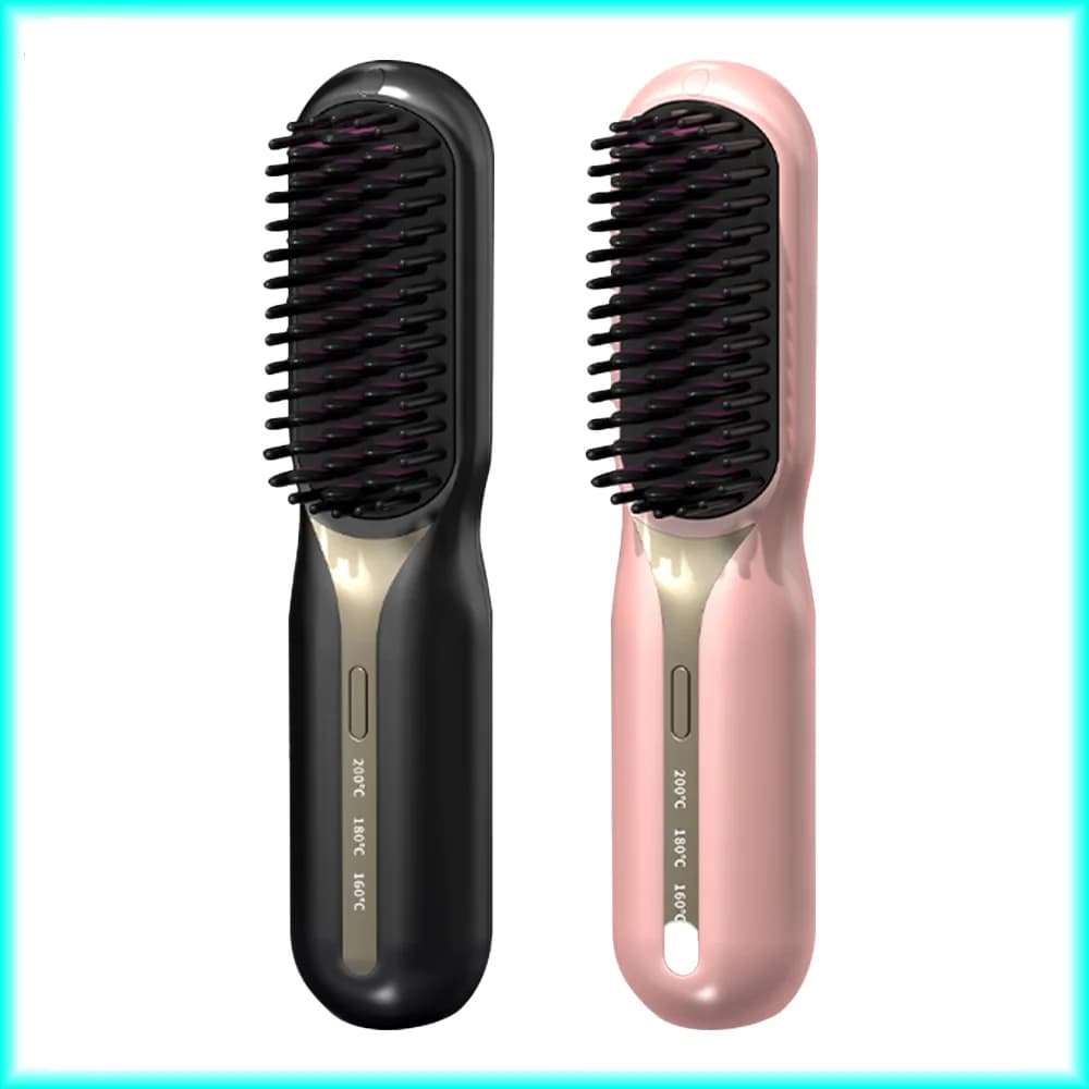 Multi-functional electric comb for smooth hair Quick heating Portable beard spooling for travel brush for hot comb to curl