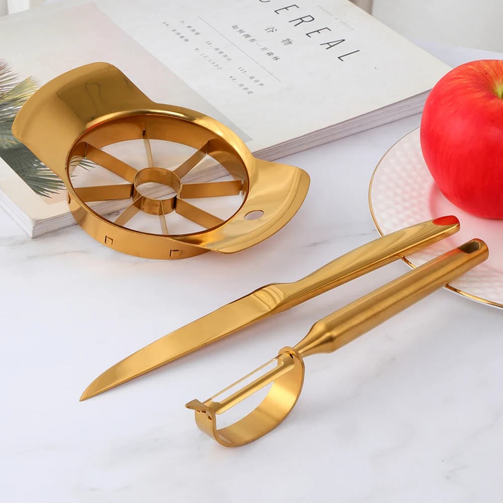 1/3PCS stainless steel fruit and vegetable tools cutter for apple fruit knife splitter with melon potatoes cucumber slicer kitchen gadget