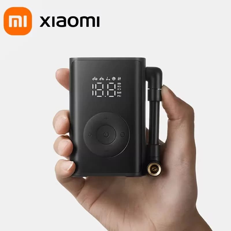 Xiaomi Mijia Pompa d'aria portatile 150psi Gonfiatore digitale per pneumatici con schermo a LED per ricaricabili, biciclette, palline