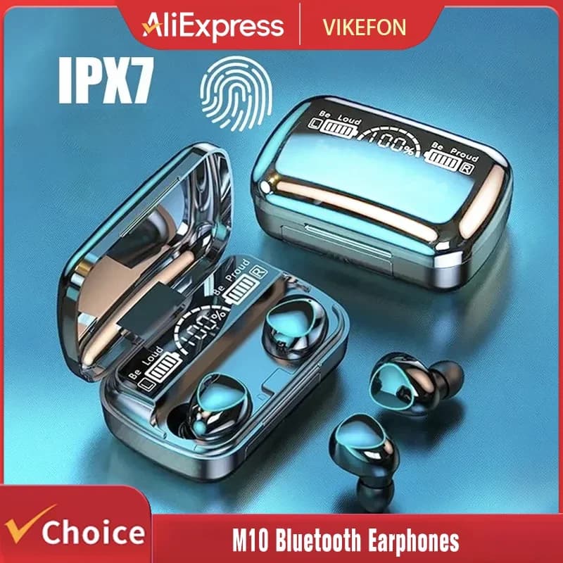 Original Bluetooth Wireless Headphones with Microphone, Charging Headphones, LED Display, Fone M10