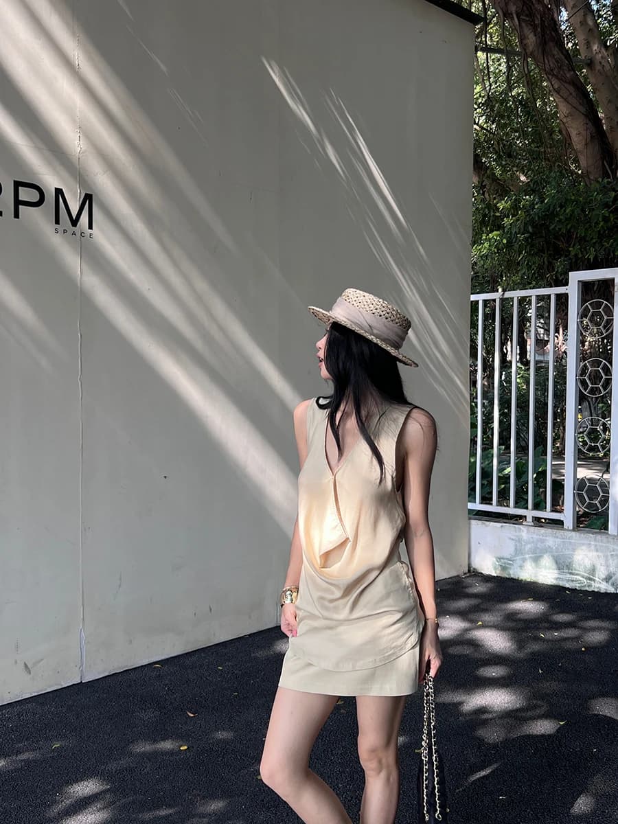 Elegant Lady Style Two-Piece Set Sleeveless High Waist Skirt Hot Girl Summer Fashion Casual Wear for Young Women
