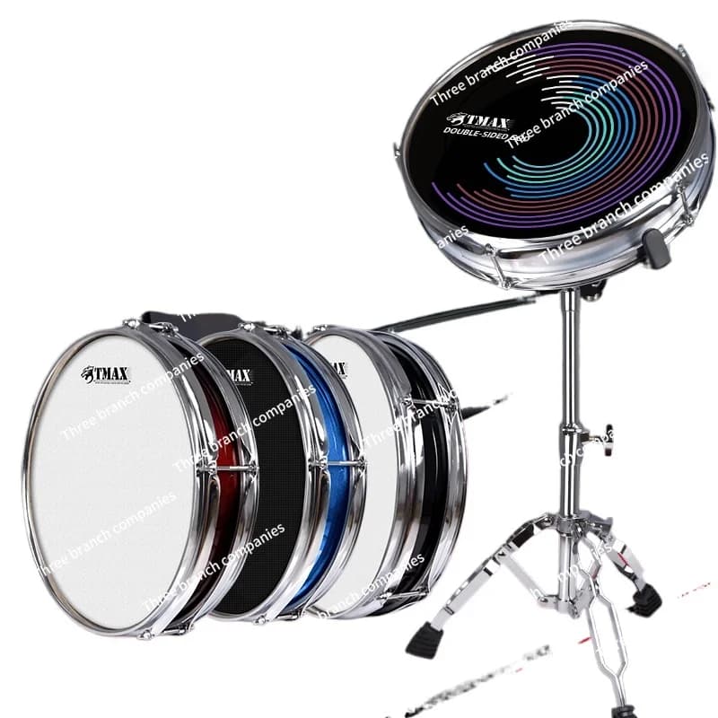 Set di metronomo con pad stupido da 12 pollici Kit di batteria per principianti per bambini Praticante Scheda per batteria a percussione professionale su due lati