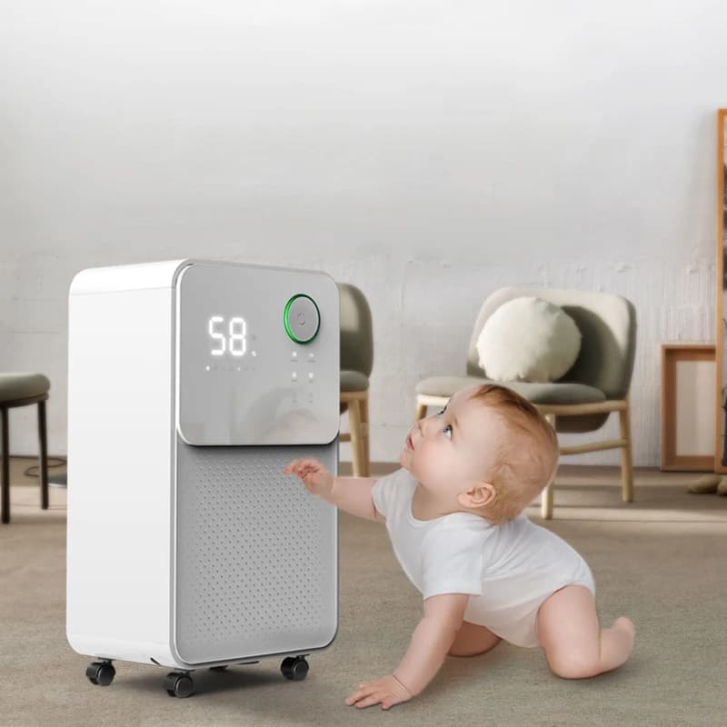 SJ-125E-T Deumidificatore silenzioso Casa Camera da letto Asciugatrice igroscopica intelligente Deumidificatori per piccoli seminterrati Deumidificatori Asciugatrici 220V