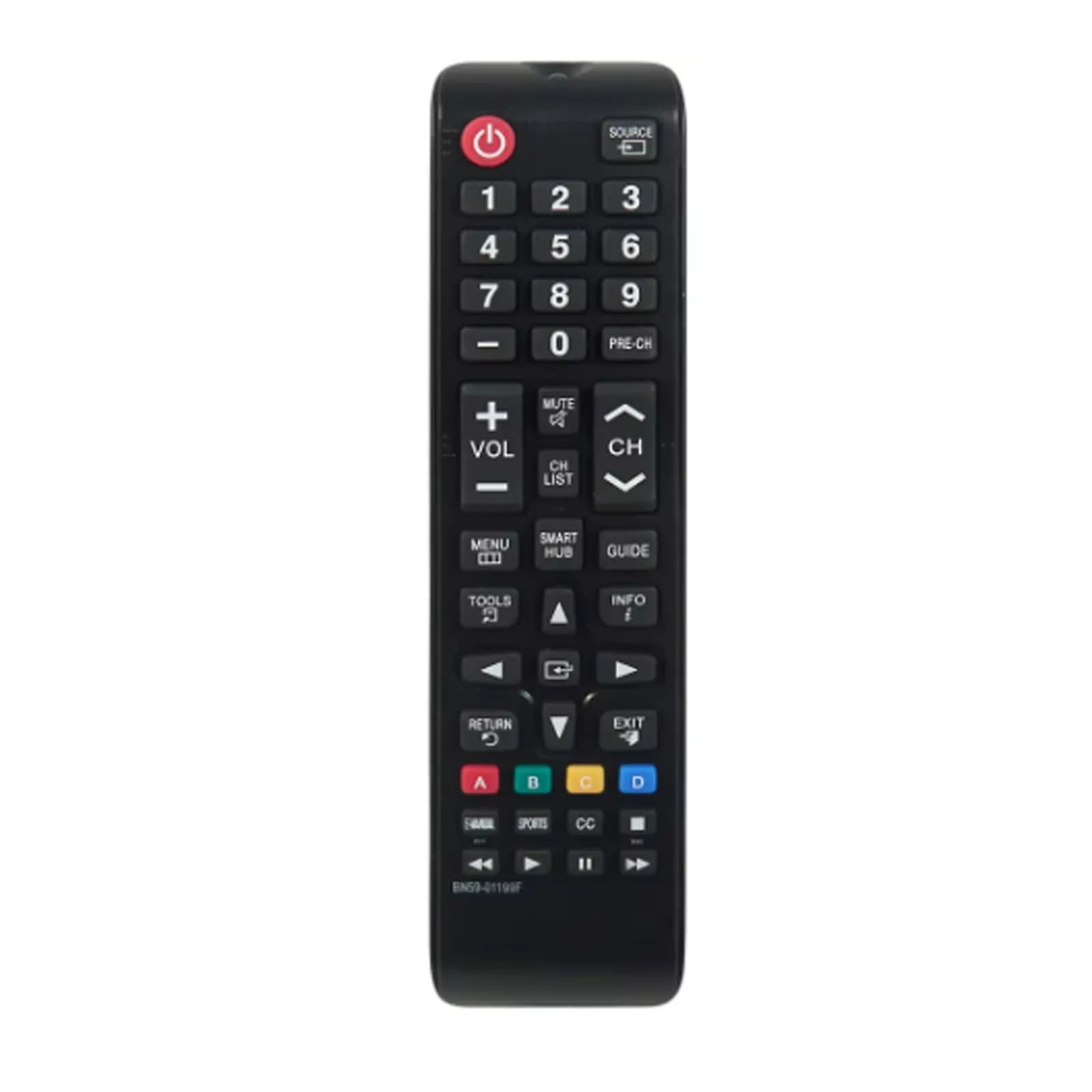 Telecomando universale BN59 01199F per modelli di Smart TV Samsung UN50J6200AFXZA UN65JU640DAFXZA - Sostituzione IR