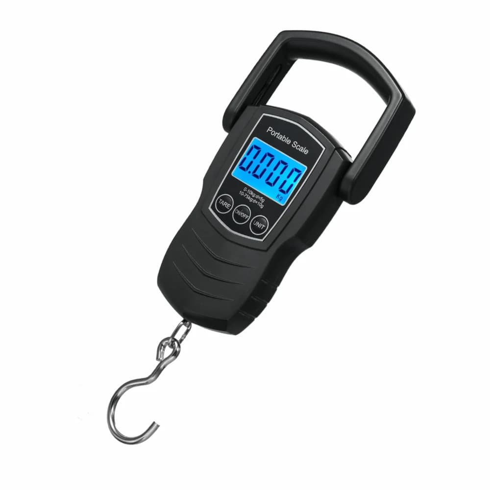 Digital Plastic Digital Luggage Scale Backlight Display Hook Portable Scale Black Electronic Scale Weighing Luggage