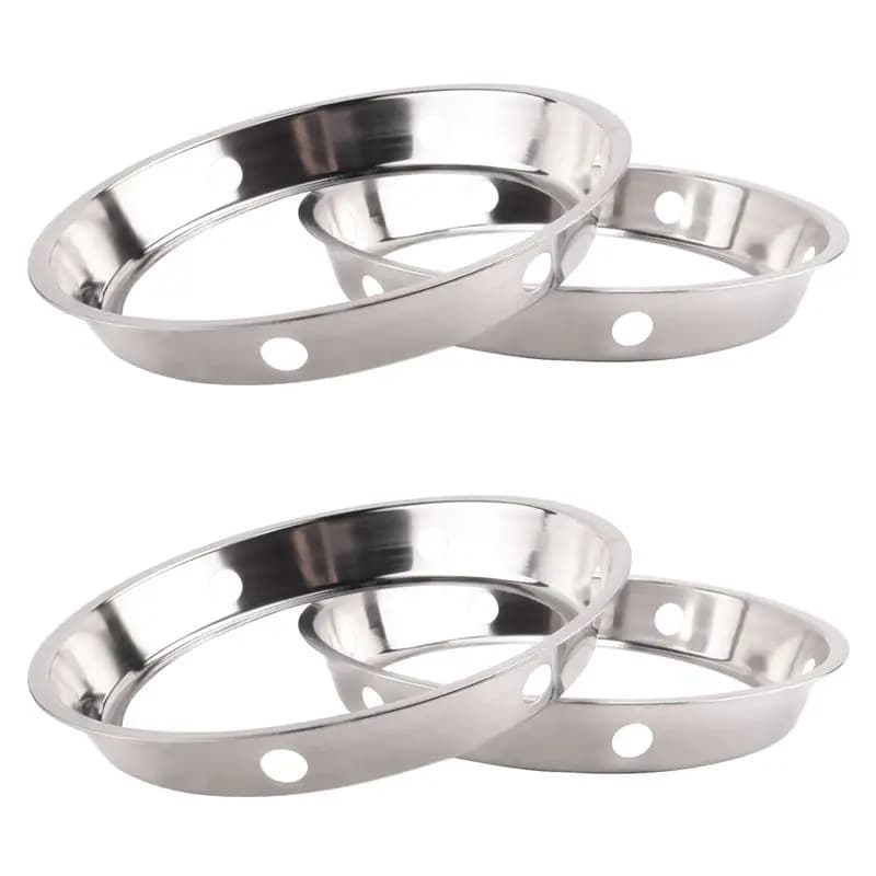AB11-4PCS Stainless Steel Wok Support, Round Metal Ring for Wok, 10.43X11.8 Inches, Universal Size for Gas Stoves and Panels