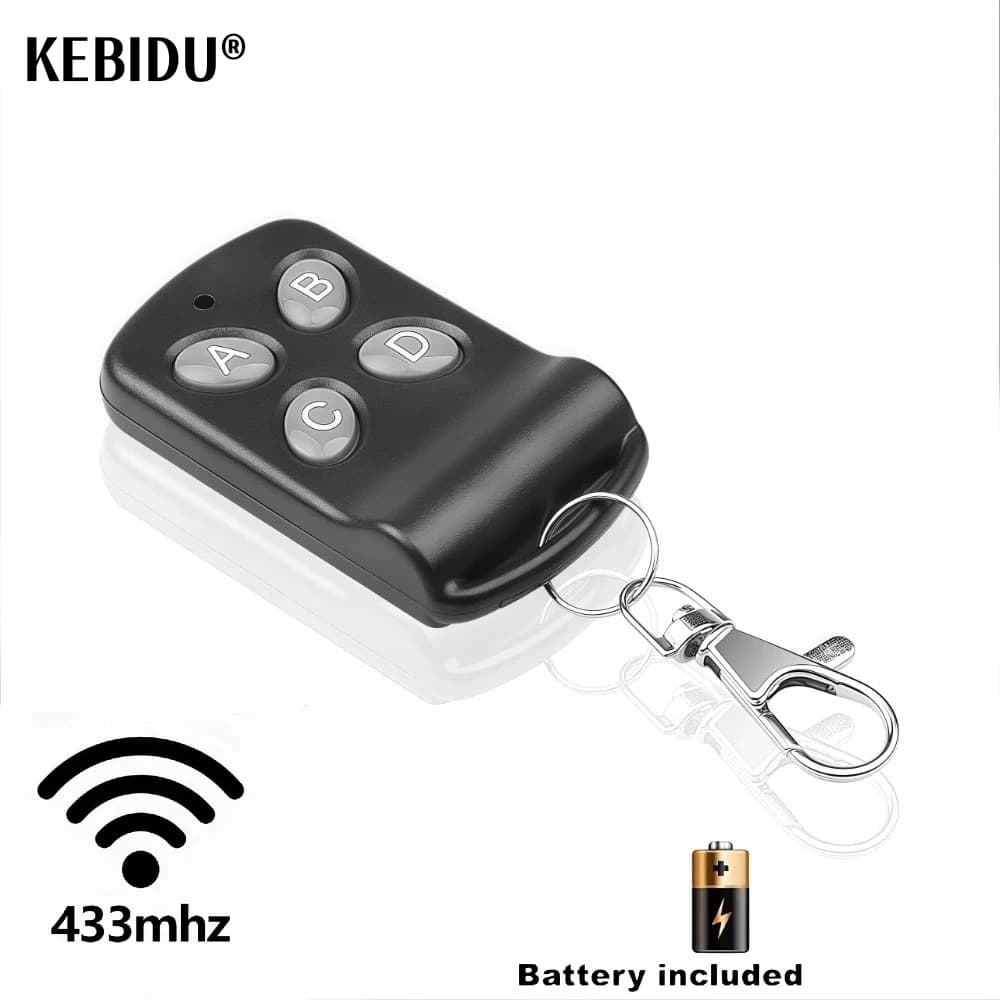 Duplicatore di clonazione del telecomando per porta 433 MHz Portachiavi A distanza Codice fisso clone telecomando a 4 canali per porta del garage