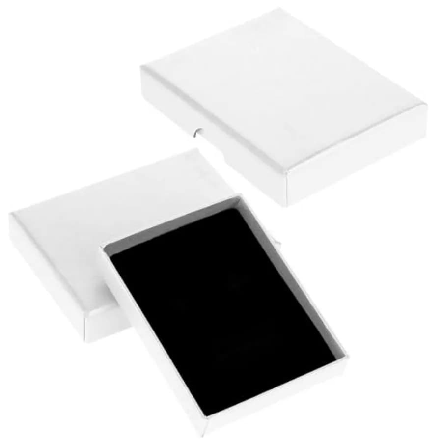 2 Pack Small Jewelry Gift Box, Cardboard Jewellery Box with Lids Pendent Storage Case Necklace Bracelet Earring Cardboard Organ