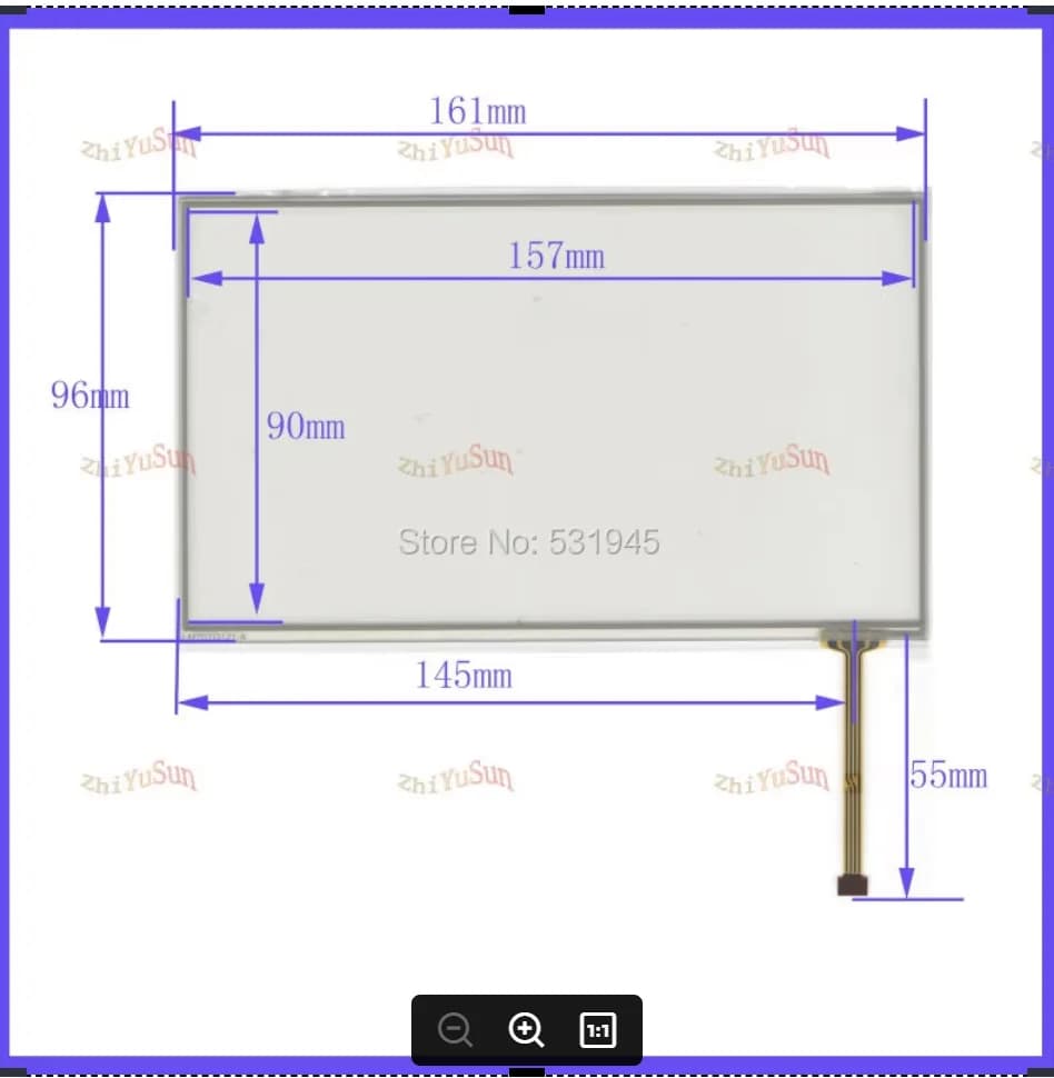 ZhiYuSun Nuovi pannelli touch screen da 7 pollici 161mm * 96mm per GPS o uso commerciale post 161*96 LM70TQ121-B