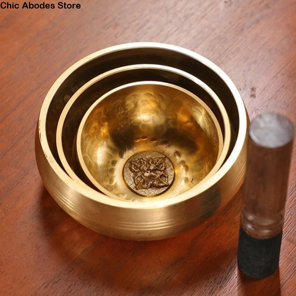 Soft Cushion Nepalese Singing Bowl Stress Relief Home Decor Sound Bowl Therapeutic Use Bottom Engraved Mindfulness Bowl